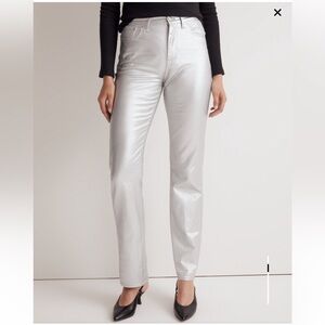 Madewell 90’s Straight Jean in Silver Foil